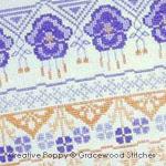 Gracewood Stitches design by Kathy Bungard - Lydia, seller of purple - cross stitch pattern (zoom1)