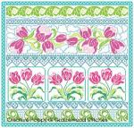 Gracewood Stitches design by Kathy Bungard - Tulip\'s Praise  - cross stitch pattern (detail)