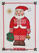 Iveta Hlavinova - Santa, Folk Style (cross stitch pattern chart) (zoom 4)