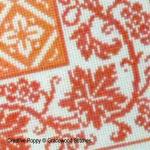 Gracewood Stitches design by Kathy Bungard -  Log cabin - Autumn - cross stitch pattern (zoom 2)