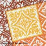 Gracewood Stitches design by Kathy Bungard -  Log cabin - Autumn - cross stitch pattern (zoom3)