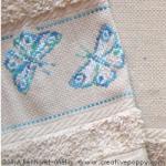 Butterflies - design for Guest towel - cross stitch pattern - by Marie-Anne Réthoret-Mélin (zoom 1)