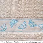 Butterflies - design for Guest towel - cross stitch pattern - by Marie-Anne Réthoret-Mélin (zoom 3)