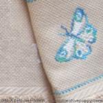 Butterflies - design for Hand towel - cross stitch pattern - by Marie-Anne Réthoret-Mélin (zoom 4)
