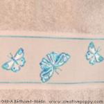 Butterflies - design for Hand towel - cross stitch pattern - by Marie-Anne Réthoret-Mélin (zoom 3)