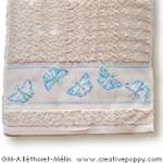 Butterflies - design for Guest towel - cross stitch pattern - by Marie-Anne Réthoret-Mélin (zoom 4)