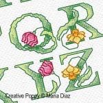 Maria Diaz - Art Nouveau Alphabet  (cross stitch pattern chart) (zoom 2)