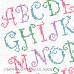 Maria Diaz - Curly Alphabet ABC (cross stitch pattern chart) (zoom 2)