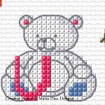 Maria Diaz - Teddy Bear Alphabet (cross stitch pattern chart) (zoom3)