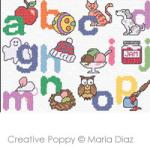 A is for Apple (alphabet and picture dictionary) - cross stitch pattern - by Maria Diaz (zoom 2)