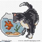 Maria Diaz - Cats Cross stitch Mini motifs (cross stitch pattern chart) (zoom 2)