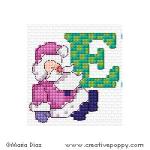 Fun Santa alphabet - cross stitch pattern - by Maria Diaz (zoom 2)