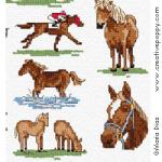Maria Diaz - Horses mini motifs (cross stitch pattern chart) (zoom 2)