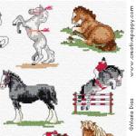 Maria Diaz - Horses mini motifs (cross stitch pattern chart) (zoom3)