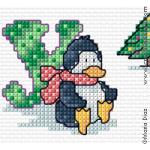 Penguin & Polar Bear alphabet - cross stitch pattern - by Maria Diaz (zoom 2)