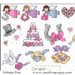 Maria Diaz - Wedding Mini motifs (cross stitch pattern charts) (zoom 2)