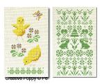Perrette Samouiloff - 8 Easter motifs (with alphabets), cross stitch pattern chart (zoom 2)