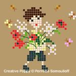 Happy Childhood collection  - Red - cross stitch pattern - by Perrette Samouiloff (zoom 2)