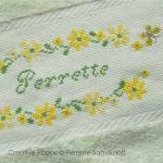Perrette Samouiloff - Hedgehog towel series - design for hand towel (cross stitch) (zoom1)