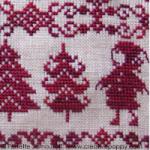 Red Christmas Sampler - cross stitch pattern - by Perrette Samouiloff (zoom 1)
