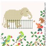 Baby at the Zoo (large pattern) - cross stitch pattern - by Perrette Samouiloff (zoom 3)