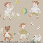 Teddies & Toddlers collection - cross stitch pattern - by Perrette Samouiloff (zoom 2)