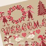 Christmas Welcome (large) - cross stitch pattern - by Perrette Samouiloff (zoom 1)