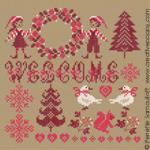 Christmas Welcome (small) - cross stitch pattern - by Perrette Samouiloff (zoom 3)
