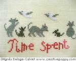 Time spent with cats - cross stitch pattern - by Agnès Delage-Calvet (zoom 1)