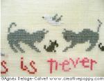 Time spent with cats - cross stitch pattern - by Agnès Delage-Calvet (zoom 3)