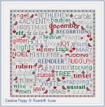 Riverdrift House - Birds&Words - Christmas zoom 4 (cross stitch chart)