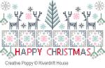 Riverdrift House - Christmas Turkeys zoom 4 (cross stitch chart)