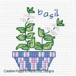 Herb pots - cross stitch pattern - by Maria Diaz (zoom 3)