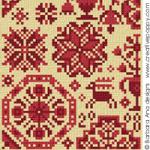 Quaker sampler - pattern III - cross stitch pattern - by Barbara Ana Designs (zoom 1)