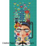 Barbara Ana Designs - A Cup of Frida zoom 3 (cross stitch chart)