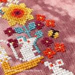 Barbara Ana Designs - Spring Cat, zoom 2 (Cross stitch chart)