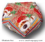 Santa Paws biscornu - cross stitch pattern - by Barbara Ana Designs (zoom 2)