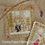 Barbara Ana Designs - Christmas ornament Trio zoom 2 (cross stitch chart)