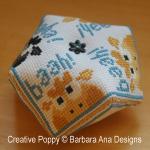 Black Sheep Biscornu - cross stitch pattern - by Barbara Ana Designs (zoom 3)