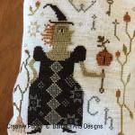 Barbara Ana Designs - Witch Pumkin? zoom 2 (cross stitch chart)