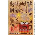 Hand over the coffee... - cross stitch pattern - by Barbara Ana Designs (zoom 2)