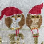 Chouett\'alors - Four Christmas Owls zoom 1 (cross stitch chart)