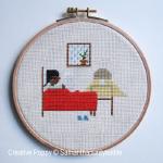 Samanthapurdytextile - Reading in Bed zoom 3 (cross stitch chart)