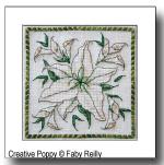 Faby Reilly - White Lily Biscornu (cross stitch pattern chart) (zoom 4)