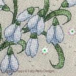 Faby Reilly Designs - Anthea - January - Snowdrops zoom 1 (cross stitch chart)