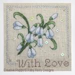 Faby Reilly Designs - Anthea - January - Snowdrops zoom 3 (cross stitch chart)