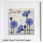 Faby Reilly Designs - Anthea - June Cornflowers, zoom 4 (Needlework chart)
