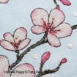 Faby Reilly Designs - Cherry Blossom Cushion zoom 1 (cross stitch chart)