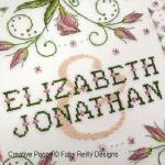 Faby Reilly Designs - Lizzie Wedding sampler zoom 2 (cross stitch chart)