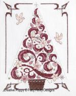Faby Reilly Designs - O Tannenbaum - In Pink zoom 3 (cross stitch chart)